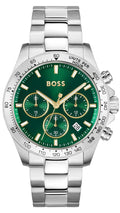  Shop Authentic Hugo Boss Hero Chronograph Green Dial Silver Steel Strap Watch for Men - 1514217 - Luxxuri