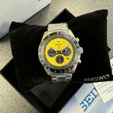  Shop Authentic Seiko Prospex Speedtimer Solar Chronograph Yellow Dial Silver Steel Strap Watch for Men - SSC929 - Luxxuri