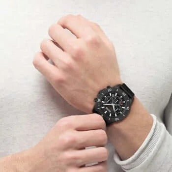  Shop Authentic Hugo Boss Admiral Chronograph Black Dial Black Nylon Strap Watch for Men - 1513918 - Luxxuri