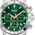  Shop Authentic Hugo Boss Hero Chronograph Green Dial Silver Steel Strap Watch for Men - 1514217 - Luxxuri