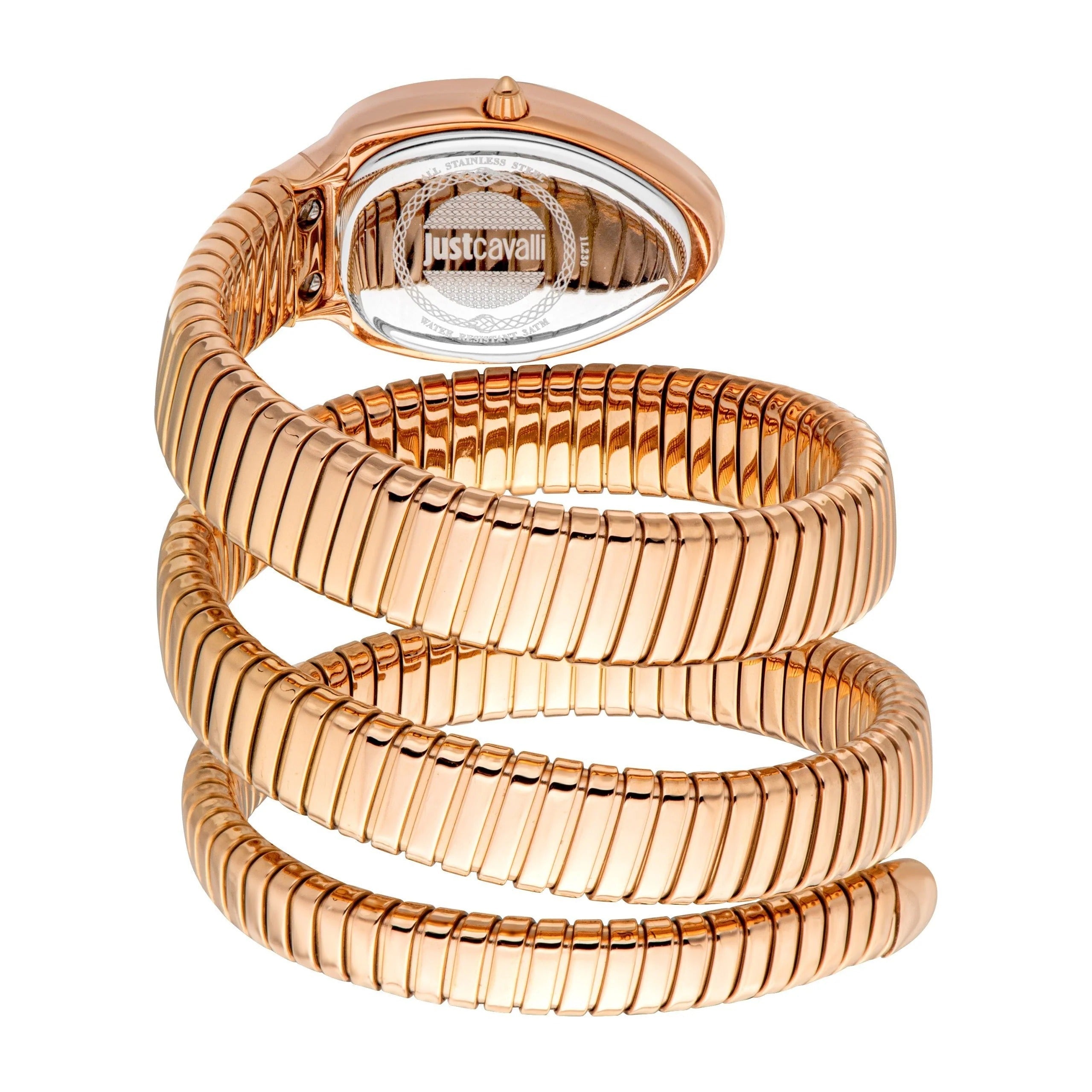 Just Cavalli Glam Evo 4 Mother of Pearl Dial Rose Gold Steel Strap Watch for Women - JC1L209M0055