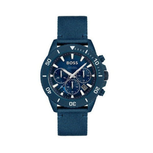  Shop Authentic Hugo Boss Admiral Chronograph Blue Dial Blue Nylon Strap Watch for Men - 1513919 - Luxxuri