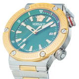  Shop Authentic Versace Greca Logo Diver Quartz Green Dial Two Tone Steel Strap Watch for Men - VE8G00524 - Luxxuri