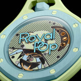 Swatch Royal Pop Lime Green Dial Lime Green Leather Strap Watch for Men - Blaue Acht