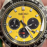  Shop Authentic Seiko Prospex Speedtimer Solar Chronograph Yellow Dial Silver Steel Strap Watch for Men - SSC929 - Luxxuri