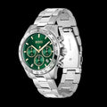  Shop Authentic Hugo Boss Hero Chronograph Green Dial Silver Steel Strap Watch for Men - 1514217 - Luxxuri