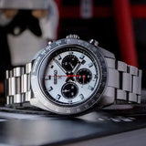  Shop Authentic Seiko Prospex Speedtimer Solar Chronograph Silver Dial Silver Steel Strap Watch for Men - SSC911 - Luxxuri