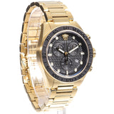  Shop Authentic Versace Greca Dome Chronograph Black Dial Gold Steel Strap Watch for Men - VE6K00523 - Luxxuri