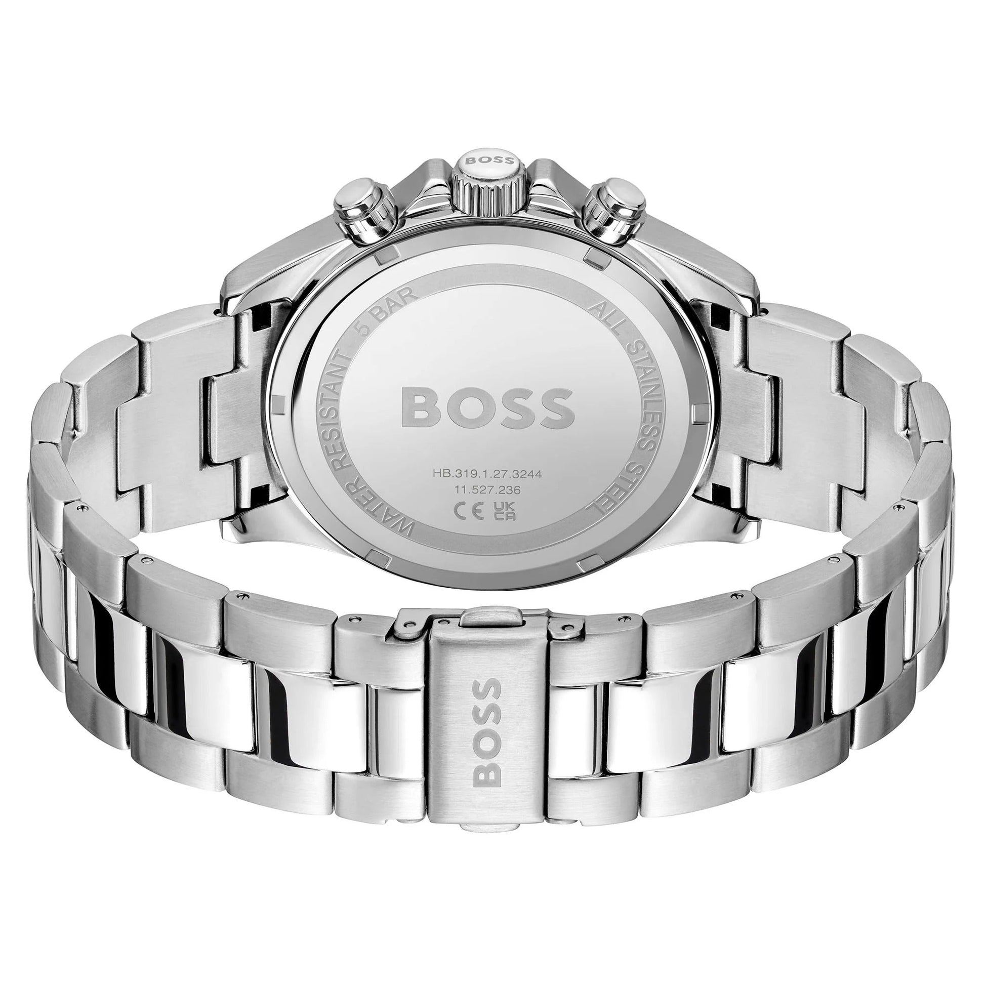  Shop Authentic Hugo Boss Hero Chronograph Green Dial Silver Steel Strap Watch for Men - 1514217 - Luxxuri