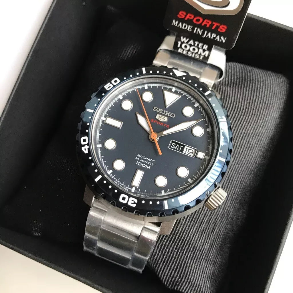  Shop Authentic Seiko 5 Sports Automatic Blue Dial Silver Steel Strap Watch for Men - SRPC63J1 - Luxxuri