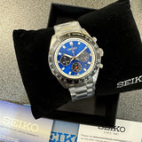  Shop Authentic Seiko Speedtimer Solar US Special Edition Blue Dial Silver Steel Strap Watch for Men - SSC931 - Luxxuri