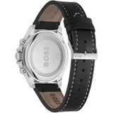  Shop Authentic Hugo Boss Troper Chronograph Black Dial Black Leather Strap Watch for Men - 1514055 - Luxxuri
