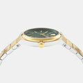  Shop Authentic Versace V-Auria Quartz Green Dial Two Tone Steel Strap Watch for Men - VE0F00425 - Luxxuri