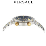  Shop Authentic Versace Greca Logo Diver Quartz Black Dial Two Tone Steel Strap Watch for Men - VE8G00424 - Luxxuri