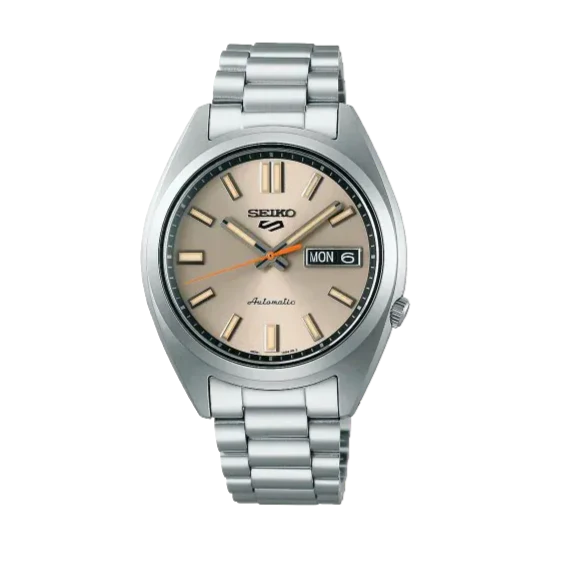  Shop Authentic Seiko 5 Sports SNXS Series Automatic Beige Dial Silver Steel Strap Watch for Men - SRPK91K1 - Luxxuri
