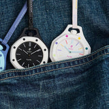 Swatch Royal Pop White Dial White Leather Strap Watch for Men - Huit Blanc
