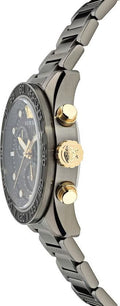  Shop Authentic Versace Greca Dome Chronograph Black Dial Grey Steel Strap Watch for Men - VE6K00623 - Luxxuri