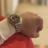  Shop Authentic Seiko Prospex Speedtimer Solar Chronograph Black Dial Silver Steel Strap Watch for Men - SSC941 - Luxxuri