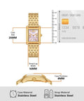 Tory Burch Eleanor Mother of Pearl Pink Dial Gold Steel Strap Watch for Women - TBW1077