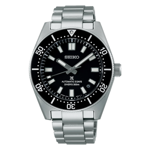 Seiko Prospex 1965 Heritage Divers Automatic Black Dial Silver Steel Strap Watch for Men - SPB453J1