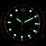  Shop Authentic Versace Greca Dome Chronograph Black Dial Gold Steel Strap Watch for Men - VE6K00523 - Luxxuri