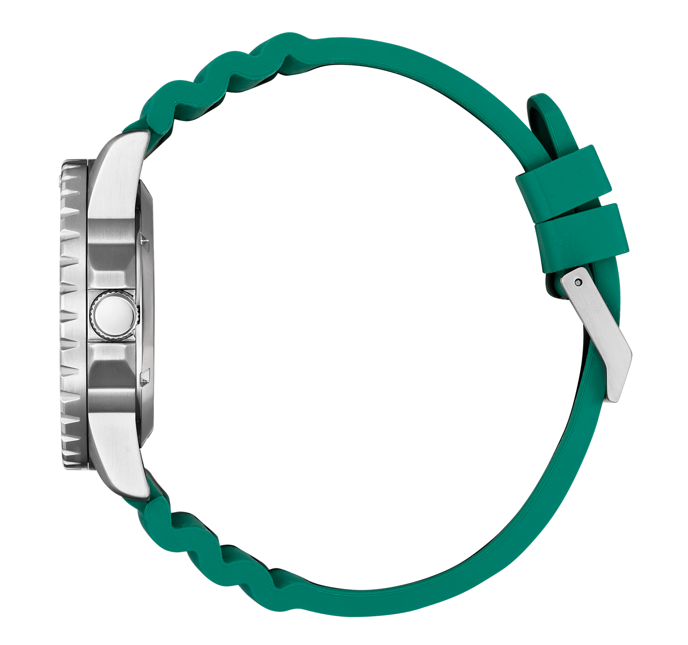 Citizen Mechanical Automatic Green Dial Green Rubber Strap Watch for Men - NJ0129-10X