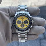  Shop Authentic Seiko Prospex Speedtimer Solar Chronograph Yellow Dial Silver Steel Strap Watch for Men - SSC929 - Luxxuri