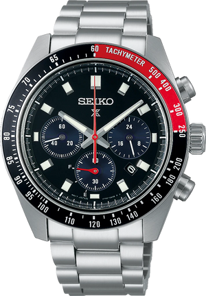  Shop Authentic Seiko Prospex Speedtimer Solar Chronograph Black Dial Silver Steel Strap Watch for Men - SSC915 - Luxxuri