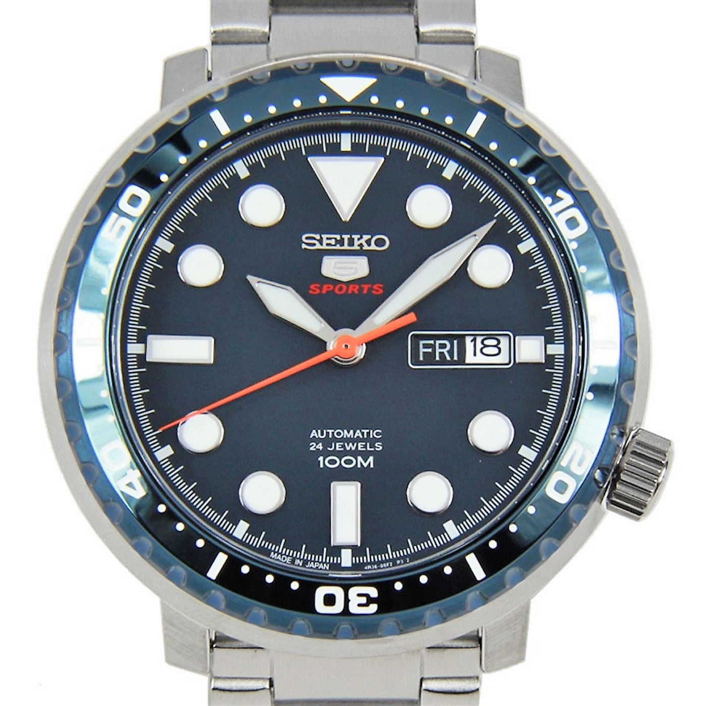  Shop Authentic Seiko 5 Sports Automatic Blue Dial Silver Steel Strap Watch for Men - SRPC63J1 - Luxxuri