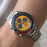  Shop Authentic Seiko Prospex Solar Chronograph 1969 Re-interpretation Orange Dial Silver Steel Strap Watch for Men - SSC947 - Luxxuri