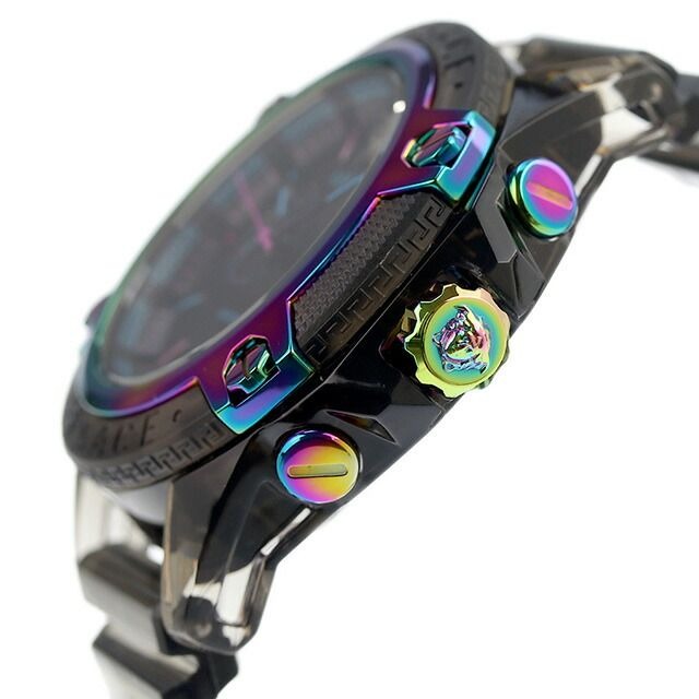  Shop Authentic Versace Icon Active Chronograph Black Dial Grey Silicone Strap Watch for Men - VEZ701022 - Luxxuri