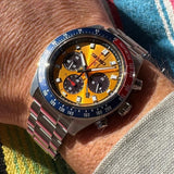  Shop Authentic Seiko Prospex Solar Chronograph 1969 Re-interpretation Orange Dial Silver Steel Strap Watch for Men - SSC947 - Luxxuri