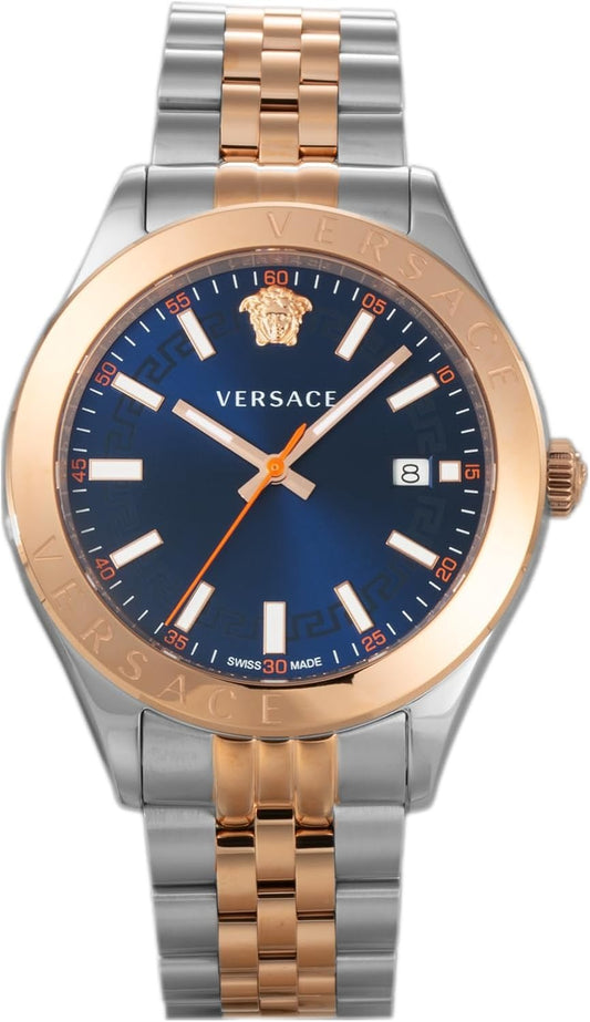  Shop Authentic Versace Hellenyium Blue Dial Two Tone Steel Strap Watch for Men - VEVK01424 - Luxxuri