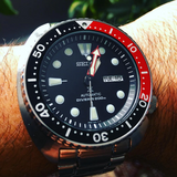 Seiko Prospex Turtle Divers Automatic Black Dial Silver Steel Strap Watch for Men - SRP789J1