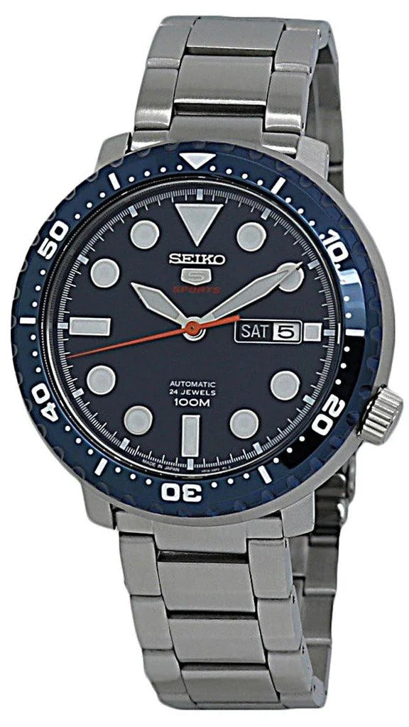  Shop Authentic Seiko 5 Sports Automatic Blue Dial Silver Steel Strap Watch for Men - SRPC63J1 - Luxxuri