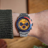  Shop Authentic Seiko Prospex Solar Chronograph 1969 Re-interpretation Orange Dial Silver Steel Strap Watch for Men - SSC947 - Luxxuri