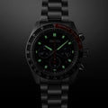 Seiko Prospex Speedtimer Solar Chronograph Black Dial Silver Steel Strap Watch for Men - SSC915