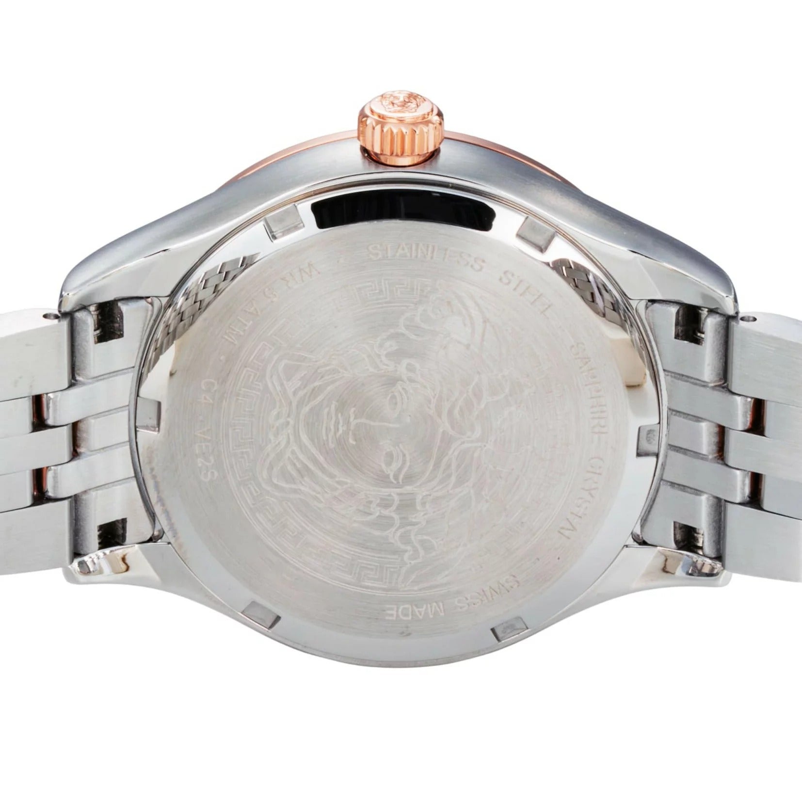 Versace Hellenyium Quartz Green Dial Two Tone Steel Strap Watch for Women - VE2S00422