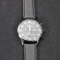  Shop Authentic Hugo Boss Aeroliner Chronograph Black Dial Black Leather Strap Watch for Men - 1512567 - Luxxuri