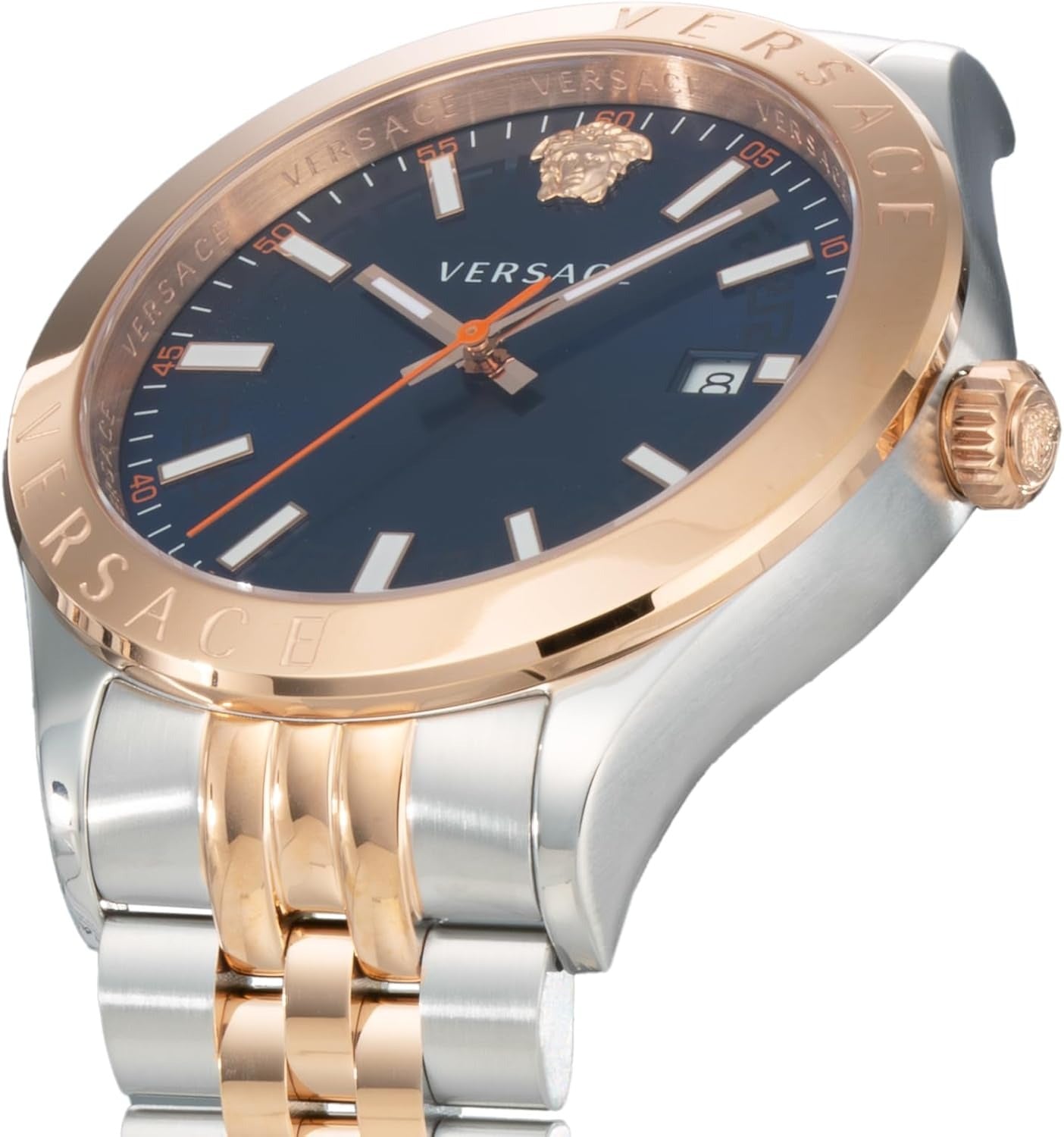  Shop Authentic Versace Hellenyium Blue Dial Two Tone Steel Strap Watch for Men - VEVK01424 - Luxxuri