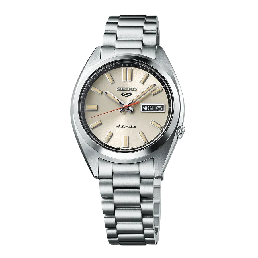  Shop Authentic Seiko 5 Sports SNXS Series Automatic Beige Dial Silver Steel Strap Watch for Men - SRPK91K1 - Luxxuri