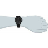  Shop Authentic Hugo Boss Aeroliner Chronograph Black Dial Black Leather Strap Watch for Men - 1512567 - Luxxuri