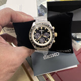  Shop Authentic Seiko Prospex Speedtimer Solar Chronograph Black Dial Silver Steel Strap Watch for Men - SSC941 - Luxxuri