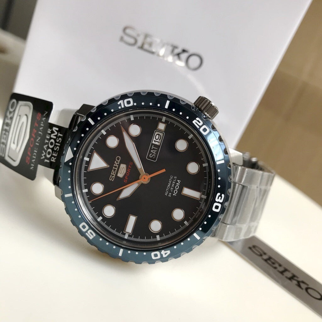  Shop Authentic Seiko 5 Sports Automatic Blue Dial Silver Steel Strap Watch for Men - SRPC63J1 - Luxxuri