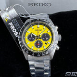  Shop Authentic Seiko Prospex Speedtimer Solar Chronograph Yellow Dial Silver Steel Strap Watch for Men - SSC929 - Luxxuri