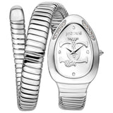 Just Cavalli Serpente Silver Dial Silver Steel Strap Watch for Women - JC1L227M0015