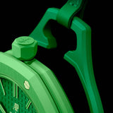 Swatch Royal Pop Green Dial Green Leather Strap Watch for Men - Green Eight