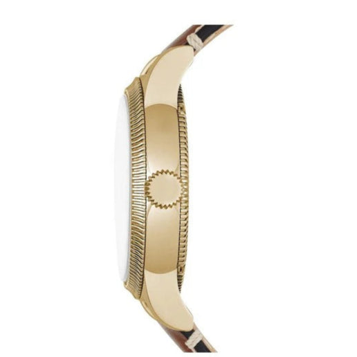  Shop Authentic Burberry The Utilitarian White Dial Brown Leather Strap Watch for Women - BU7865 - Luxxuri