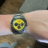  Shop Authentic Seiko Prospex Speedtimer Solar Chronograph Yellow Dial Silver Steel Strap Watch for Men - SSC929 - Luxxuri
