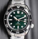 Seiko Prospex 140th Anniversary Limited Edition Automatic Scuba Divers Green Dial Silver Steel Strap Watch for Men - SPB207J1